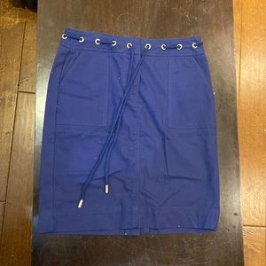 Talbots cavas navy pencil skirt